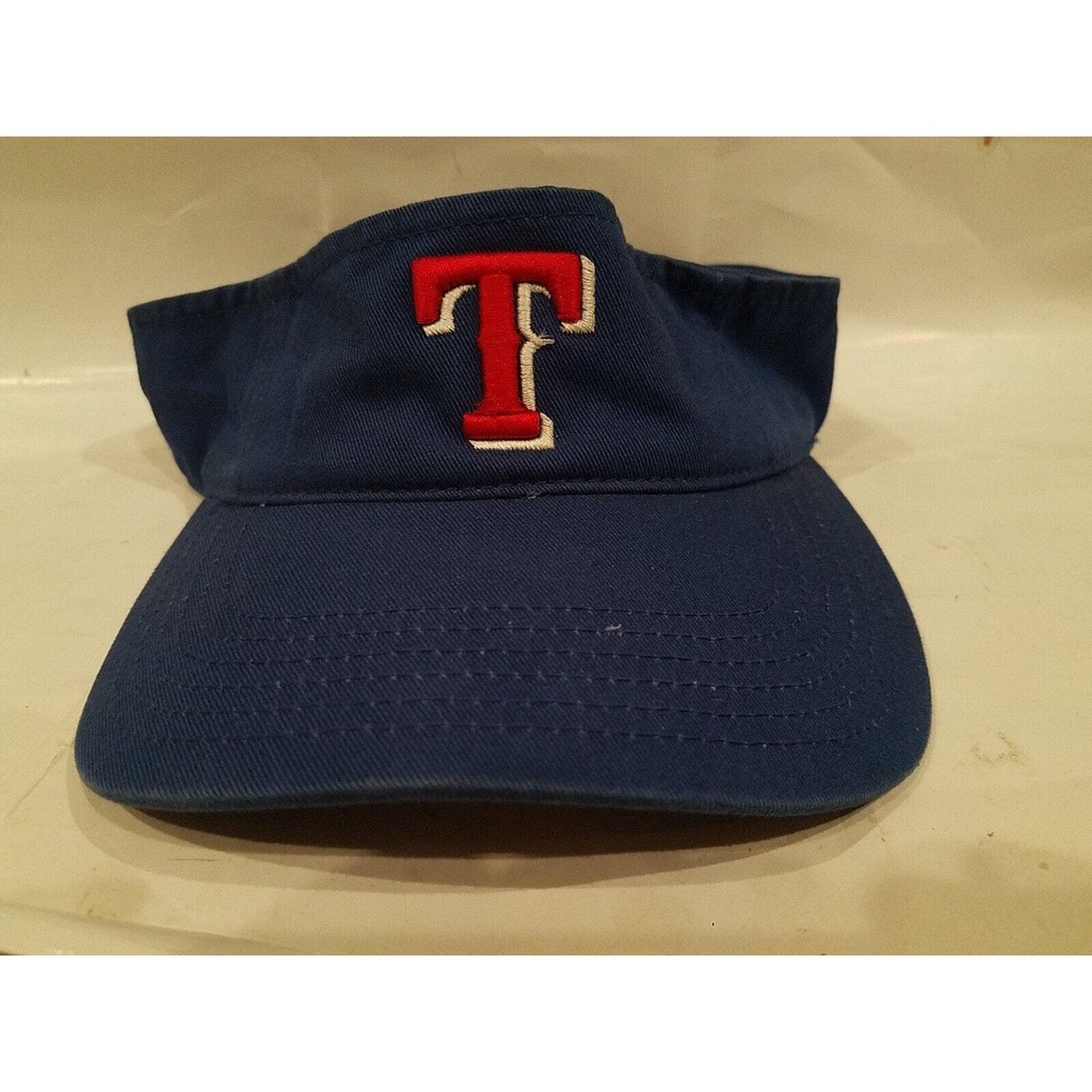 Vintage Texas Rangers Baseball Official MLB Visor hat Twins Enterprise blue